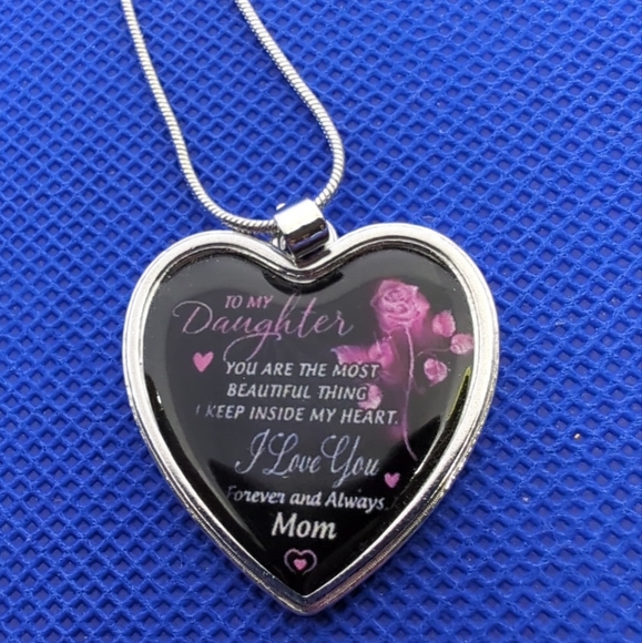 SOLD!!!!🙋My Daughter🧑🦰Necklace Heart Pendant Love You Always Mom - Picture 3 of 8